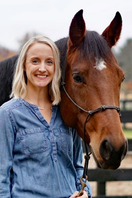 Dr. Katie Hornberger with her horse.